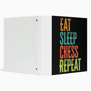 eat sleep chess repeat grand master coach legend binder