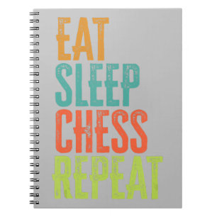 eat sleep chess repeat grand master coach legend notebook