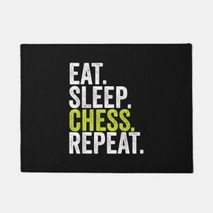 Eat Sleep Chess Repeat Player Board Kids Boy Game Doormat