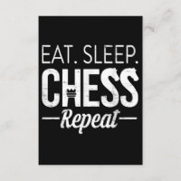 Eat Sleep Chess Repeat Player Board Kids Boy Game