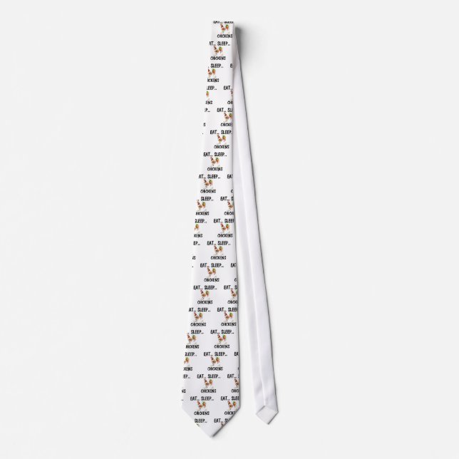 Eat Sleep CHICKENS Tie (Front)