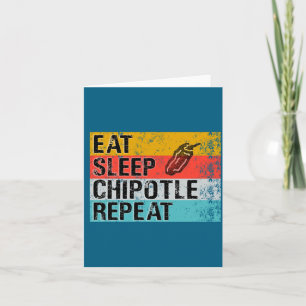 Eat Sleep Chitle Repeat Funny Chitle Vintage Card