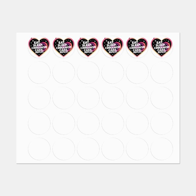 Eat sleep cinnamon Cake repeat  (Sheet)