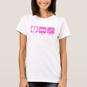 eat sleep clarinet pink T-Shirt