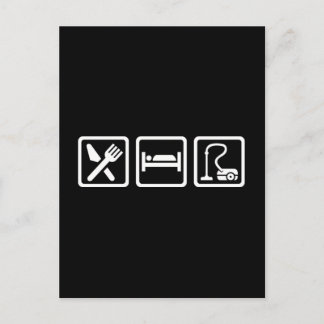 Eat sleep clean postcard