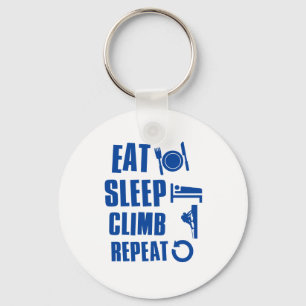 Eat sleep climb keychain