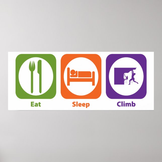Eat Sleep Climb Poster (Front)