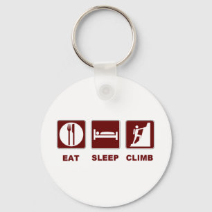 Eat Sleep Climb T-shirt and gift design Keychain