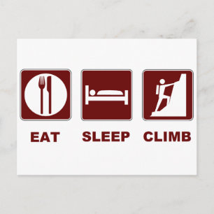Eat Sleep Climb T-shirt and gift design Postcard