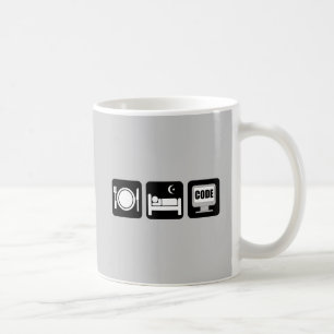 eat sleep code coffee mug