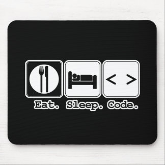 eat sleep code mouse pad