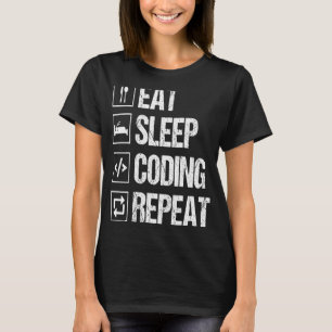 Eat Sleep Code Repeat Computer Programmer Nerd Cod T-Shirt