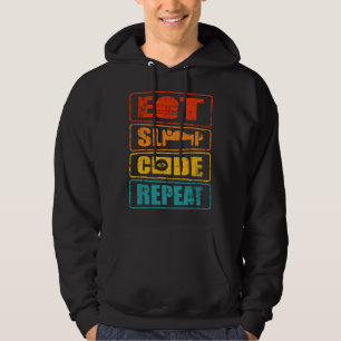 eat sleep code repeat computer science programmer hoodie