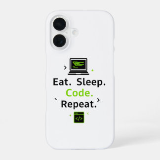 Eat Sleep Code Repeat iPhone Case