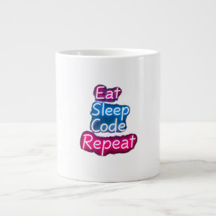 Eat Sleep Code Repeat  Large Coffee Mug