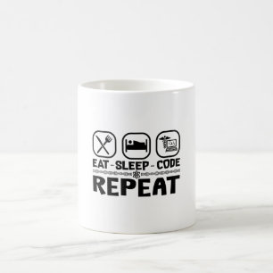 Eat Sleep Code Repeat Medical Coder Coding Gift Coffee Mug