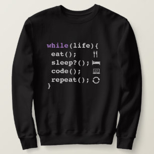 Eat Sleep Code Repeat – Minimal Programmer Sweatshirt