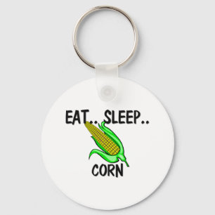 Eat Sleep CORN Keychain