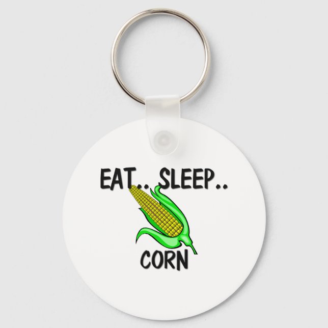 Eat Sleep CORN Keychain (Front)