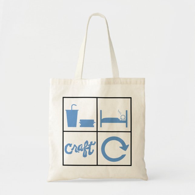 Eat Sleep Craft Repeat Tote (Front)