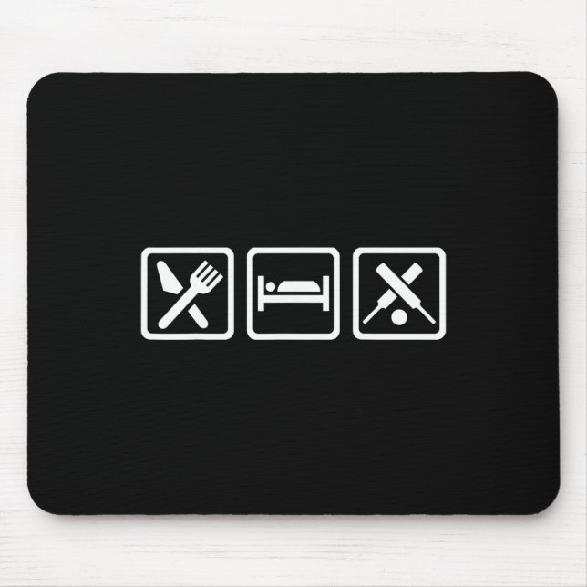 Eat Sleep Cricket  Mouse Pad (Front)