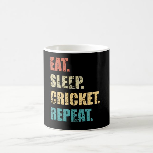 Eat sleep cricket repeat. coffee mug (Center)