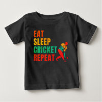 EAT SLEEP CRICKET REPEAT- CRICKET LOVER
