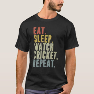 Eat Sleep Cricket Repeat Cricketer T-Shirt
