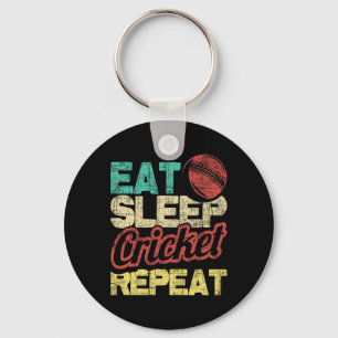 Eat Sleep Cricket Repeat - Cricketer Tsman Tting B Keychain