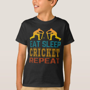 Eat Sleep Cricket Repeat T-Shirt