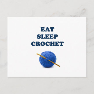 Eat Sleep Crochet Postcard