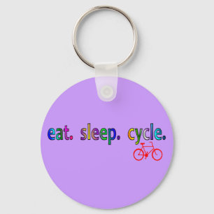 eat sleep cycle Bicycle Rider Gifts Keychain