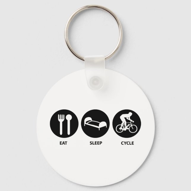 Eat Sleep Cycle Keychain (Front)