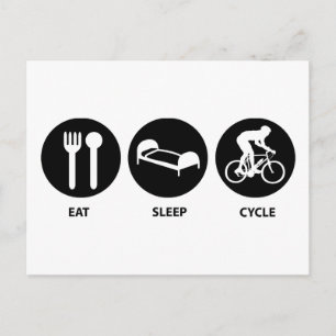 Eat Sleep Cycle Postcard