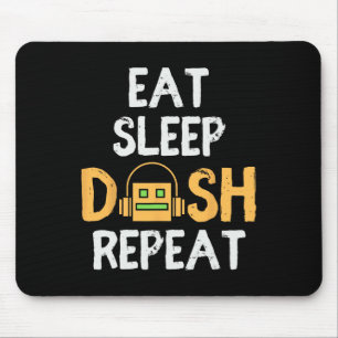 Eat Sleep Dash Repeat Video Game Geometry Dash Gam Mouse Pad