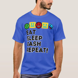 Eat Sleep Dash Repeat Video Game Geometry Video Ga T-Shirt