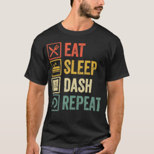 Eat Sleep Dash Repeat Video Game Geometry Video T-Shirt