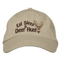 Eat Sleep Deer Hunt White Tail Embroidery