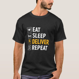 Eat Sleep Deliver Repeat Postal Worker Mailman Pos T-Shirt