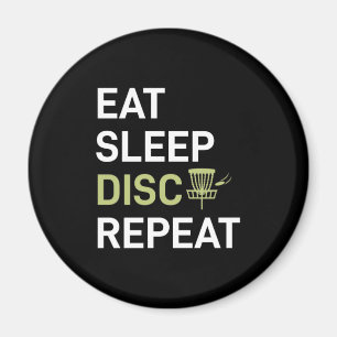 Eat Sleep Disc Golf Repeat Magnet