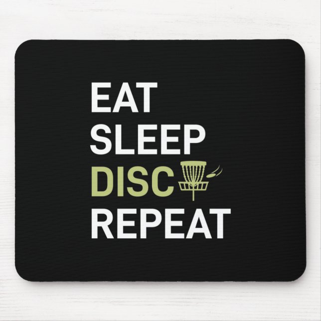 Eat Sleep Disc Golf Repeat Mouse Pad (Front)