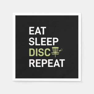 Eat Sleep Disc Golf Repeat Napkin