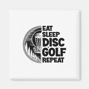 Eat Sleep Disc Golf Repeat Sports Frolfer Athlete Magnet