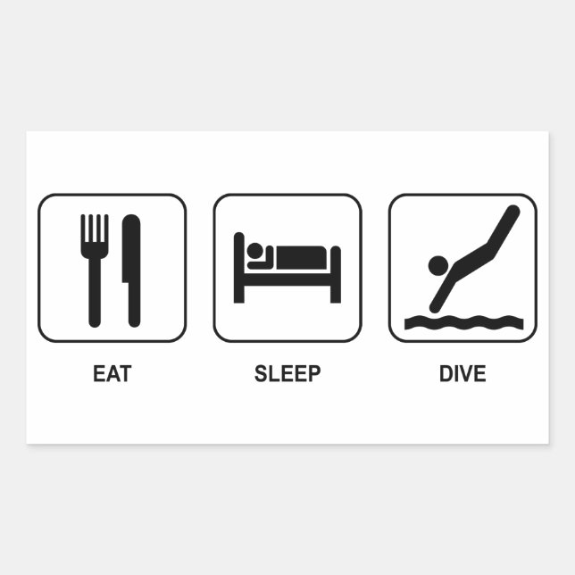 Eat Sleep Dive Sticker (Front)