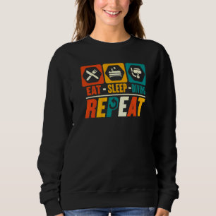 Eat Sleep Diving Repeat Scuba Diving Snorkelling Sweatshirt