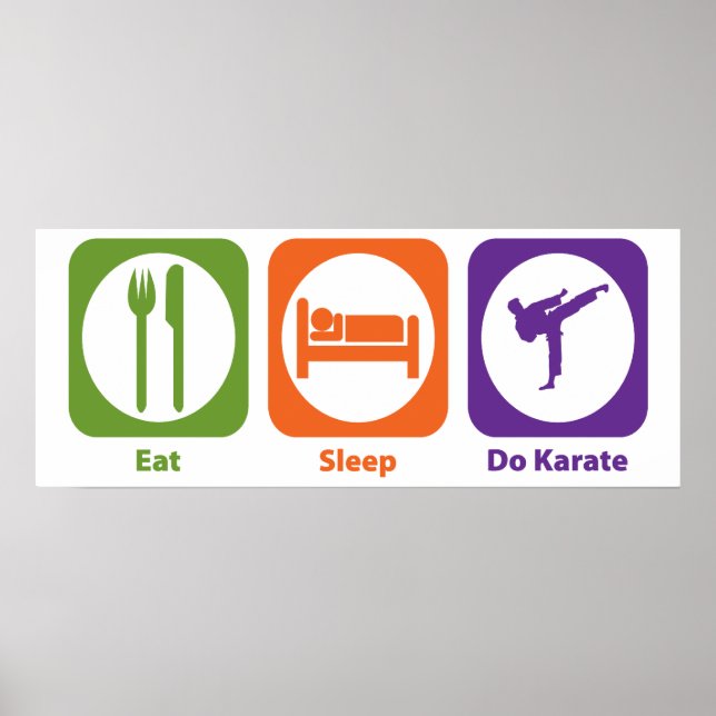 Eat Sleep Do Karate Poster (Front)
