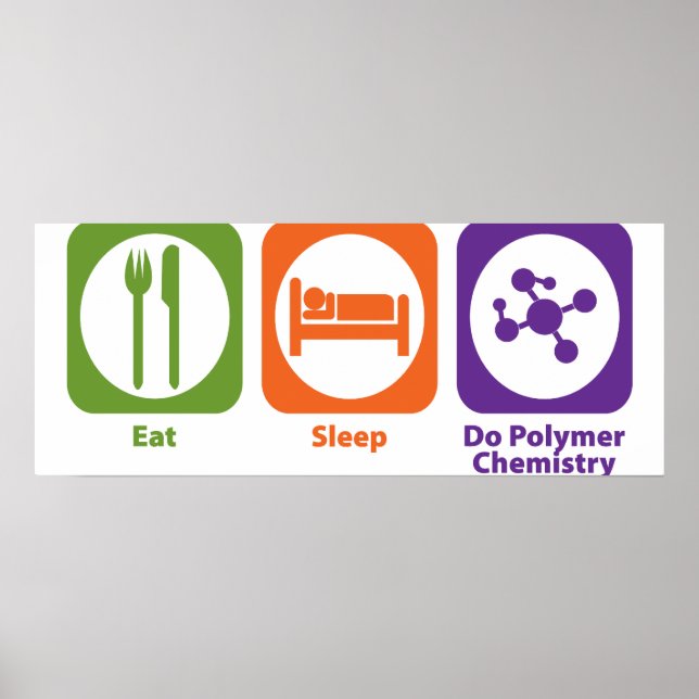 Eat Sleep Do Polymer Chemistry Poster (Front)