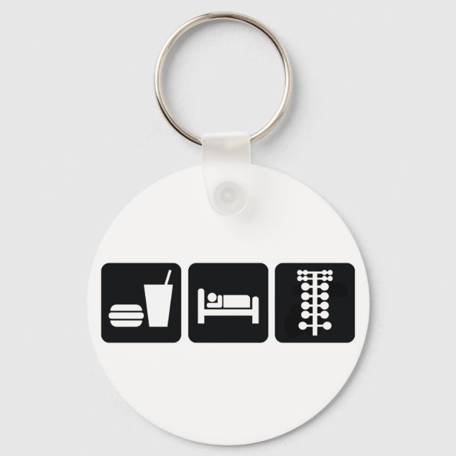 Eat Sleep Drag Race Keychain (Front)