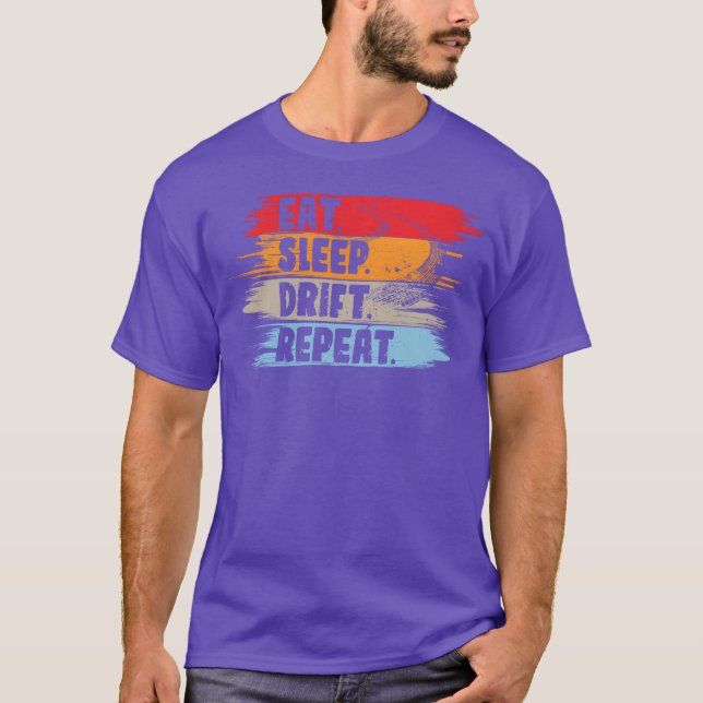 Eat Sleep Drift Repeat Car Drifting boy T-Shirt (Front)