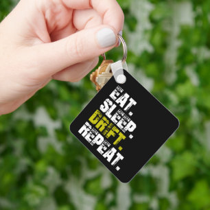 Eat Sleep Drift Repeat - Funny Drifting      Keychain